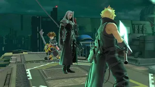 Sephiroth performs his rendition of One Winged Angel with Sora and Cloud