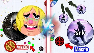 SOLO NO MACRO VS MACRO MODE (AGARIO MOBILE)