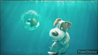 the secret life of pets max underwater commercial scene in reverse