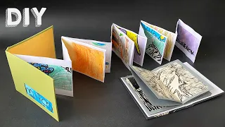 📚 How to Make an Easy ARTIST BOOK 👉 TUTORIAL Folding in Accordion or Concertina