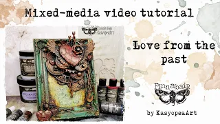 Mixed Media Altered Frame - Love from the past by KasyopeaArt