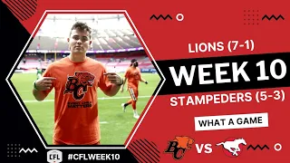 BC Lions vs Calgary Stampeders  | 2022 CFL Week 10 | Highlights