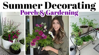 Summer Decorate With Me 2023 / Porch Decorating Ideas / Gardening With Me