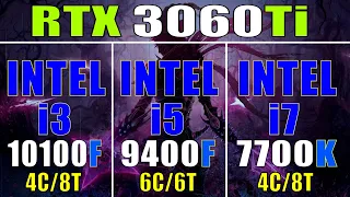 INTEL i3 10100F vs INTEL i5 9400F vs INTEL i7 7700K || PC GAMES TEST ||