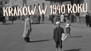 The German occupation of Krakow during the Second World War on an archival film / History of Poland