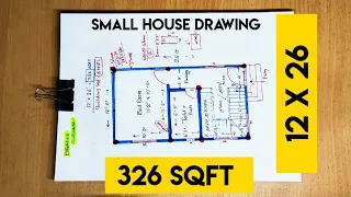 326 sqft small home design II 12 x 26 ghar ka naksha II 12 x 26 house plan