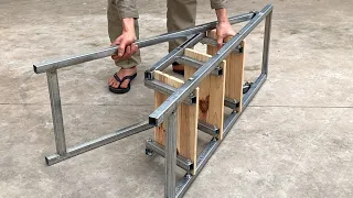 DIY - Great craftsman's ideas // How to make smart folding ladders // Smart folding metal utensils !