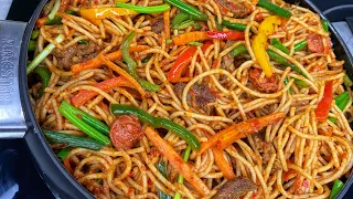 HOW TO MAKE THE MOST APPETIZING AND DELICIOUS SPAGHETTI JOLLOF #spaghetti #pasta #spaghettirecipe