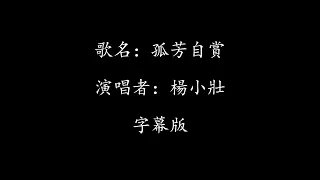 孤芳自赏 - 杨小壮 | 字幕版 【我承认我自卑  我真的很怕黑  每到黑夜来临的时候我总很狼狈】