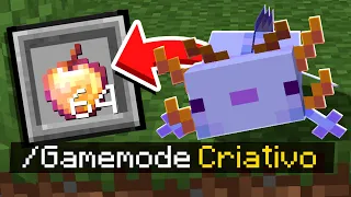 BATALHA DE SPEEDRUN no MINECRAFT mas os MOBS dropam CRIATIVO