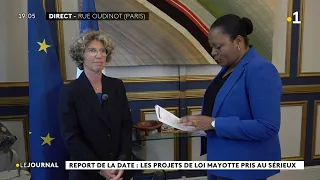 Loi Mayotte : Marie Guévenoux répond aux questions de Siti Daroussi dans le 19h00 de Mayotte la 1ère