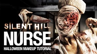 Silent Hill nurse Halloween makeup tutorial