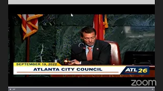 #Atlanta City Council Meeting: September 19, 2022 #atlpol