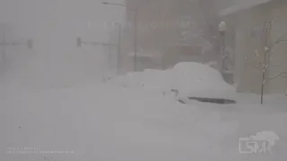 3-14-2021 Cheyenne, Wyoming Heavy snow damages businesses,  cars buried, blizzard, huge snow drifts