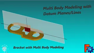 FreeCad Tutorial. How to use Datum Planes, Datum Lines in Multi Body Modeling