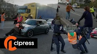 Tensions lors du blocage du périphérique par "Dernière Rénovation" (10 décembre 2022, Paris) [4K]