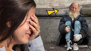 Girl Gives Homeless Man Food Every Day - But Then She Discovers Who He Really Is.