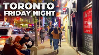 Downtown Toronto Friday Night Walk in October 2022