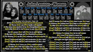 John Lennon - Woman [Eb] [Jam Track] [Guitar chords & lyrics]
