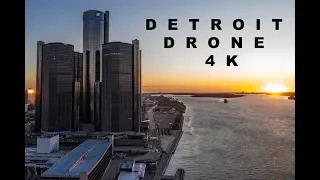 Detroit Michigan by Drone 4K