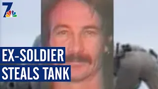 Ex-Soldier Steals Tank, Drives on Freeway (1995) | NBC 7 San Diego