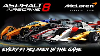 Asphalt 8: Full McLaren F1-style Showcase (Every Car in-game)