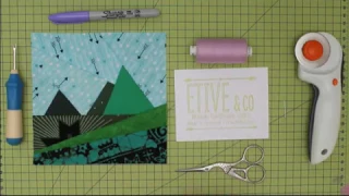 Beginner foundation paper piecing tutorial by Etive & Co. Simple mountain pattern.
