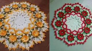 Big Thalposh /Mandala/Doily /wool rumal Part -1 बहोत ही सुंदर पायदान डिज़ाइन with English subtitles