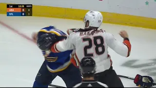 NHL Fight - Ducks @ Blues - Hakanpaa vs Schenn - 26 03 2021