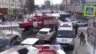 Пожар на вещевом рынке в Архангельске