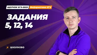 Щелчок по информатике - 2023. Задания 5, 12, 14. Информатик БУ