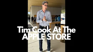 Tim Cook visits Apple Park Apple Store | Comedian Matt Friend