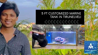 5ft marine tank in Tirunelveli by “THE MARINE AQUARIUM” A customized marine tank