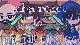 mha react to minecraft animations||mostly involves herobrine||my AU||gacha club