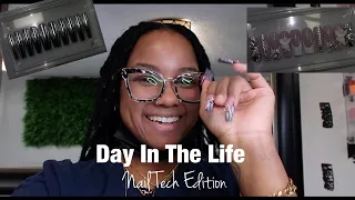 DAY IN THE LIFE OF A NAIL TECH | unboxing + press on nails