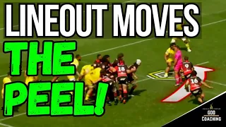 Lineout Moves | The Back Peel in Rugby | Rugby Analysis | GDD Coaching