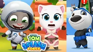 TALKING TOM SPLASH FORCE - Tom, Talking Angela, Ninja Hank - Gameplay, Android Mobile ios