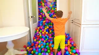 1 MILLION color Balls at Senya's house!