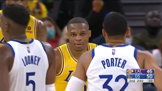 Russell Westbrook first points in a Lakers uniform | Warriors vs Lakers