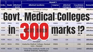 NEET 2023 | Govt. medical college at 300 marks !? 85% State Quota Vs 15% AIQ | #neet #neetcutoff