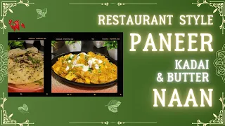 Restaurant style Kadai Paneer and no yeast Butter naan on tawa recipe #subscribe #trending #viral