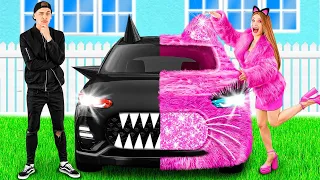 Pink Car vs Black Car Challenge | Funny Moments by PaRaRa Challenge
