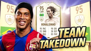 INSANE *BARCELONA* PRIME ICON MOMENTS RONALDINHO TEAM TAKEDOWN vs CapGunTom!!!