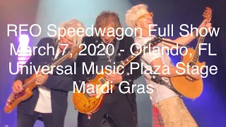 REO Speedwagon Full Concert - Orlando, FL 3/7/2020 (Mardi Gras) Front Row