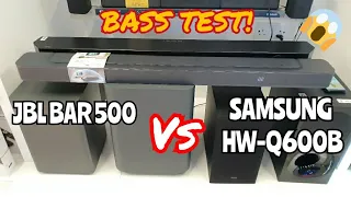 JBL Bar 500 vs. Samsung HW-Q600B Dolby Atmos Soundbar | Bass Sound Test!🔥😱