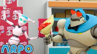 ARPO's in Love on Valentines! 💓 | 1+ Hour of ARPO | Moonbug No Dialogue Comedy Cartoons for Kids