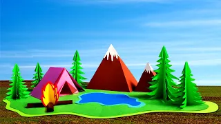 DIY Paper Landscape Scenery | 3D Paper Landscape | Crafts Junction