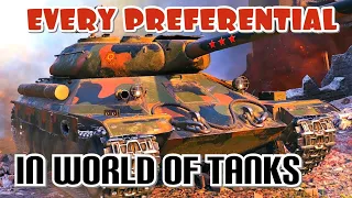 Every Preferential Tanks in World of Tanks Console Modern Armor Arms race wot console