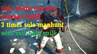 the division 2 lady death massive damage build 3 times solo manhunt TU15