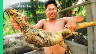 Eating a DINOSAUR in Asia!!! RARE Mekong Delta Food you will only find here!